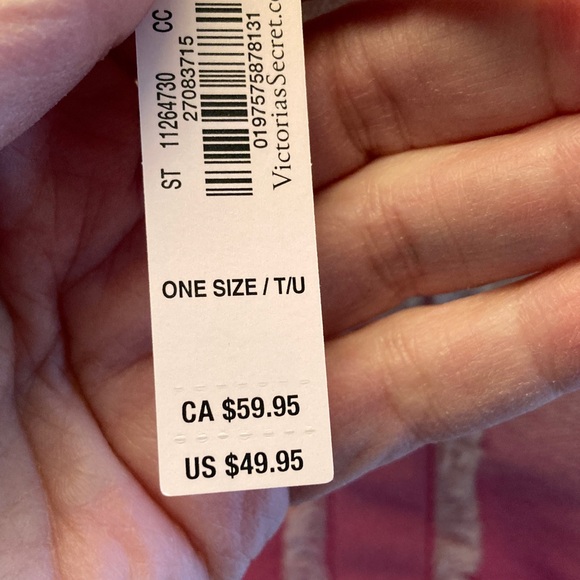 Victoria's Secret Pink to Fuchsia Ombre Extra Large Canvas Tote - Picture 3 of 11